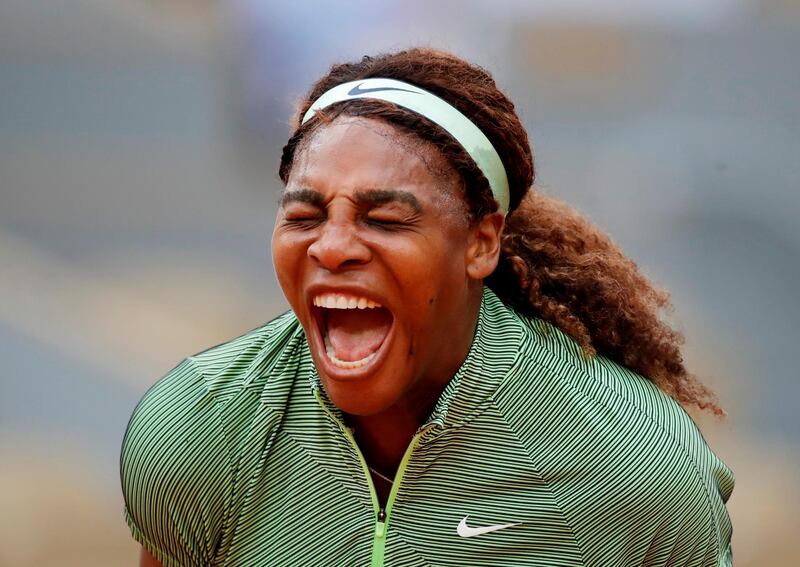 US player Serena Williams during her French Open second-round win against Romania's Mihaela Buzarnescu at Roland Garros in Paris on Wednesday, June 2. Reuters