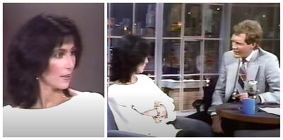 Cher and US talk show host David Letterman clashed during an interview in 1986 in what became one of television's most talked-about moments. Courtesy CBS