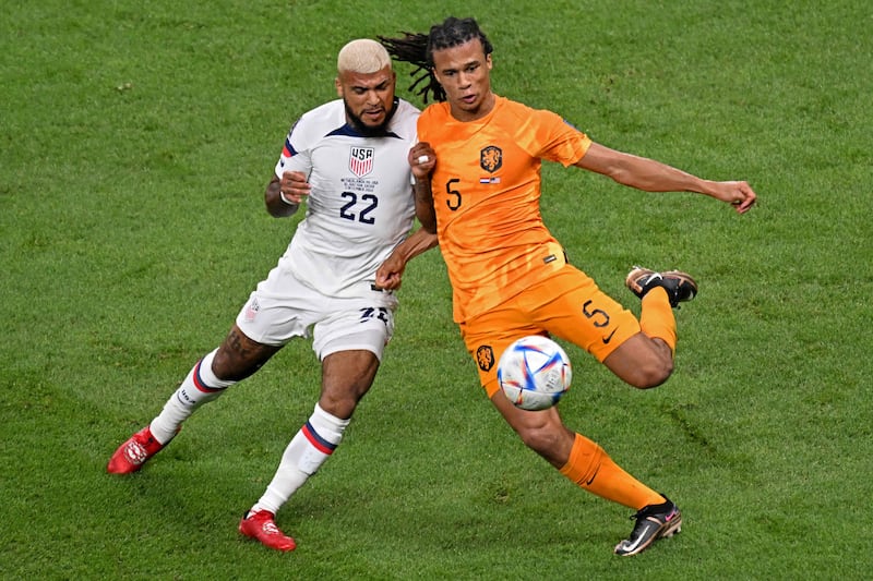 Nathan Ake 7 - Left of the central three, he did well – starting with getting back to head away a seventh minute USA attack. AFP
