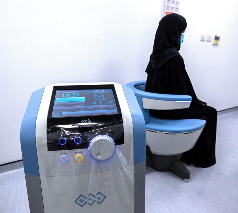 Corniche Hospital Aesthetic Clinic for Feminine Rejuvenation that looks after the post natal care of women in Abu Dhabi on June 6, 2021.
Victor Besa / The National.
Reporter: Shireena Al Nowais for News