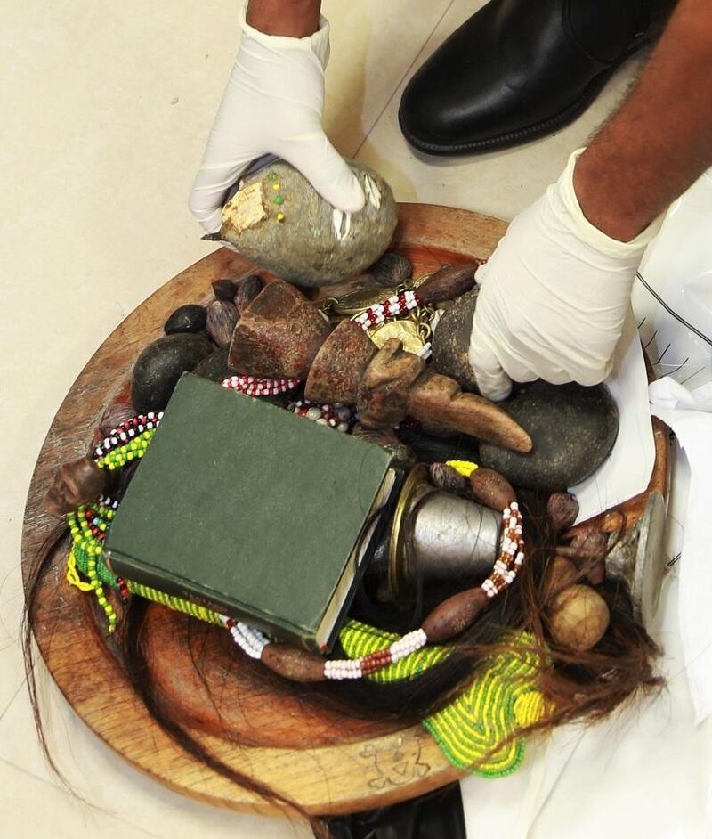 In the past three years, Dubai Customs seized more 68kg of items associated with black magic, including talismans, amulets, animal skins, bones and blood. 