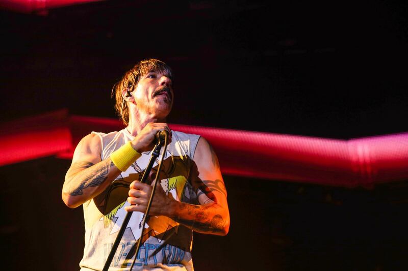 Abu Dhabi, United Arab Emirates, Red Hot Chilli Peppers at The Arena, Yas Island.
September 4, 2019.    Red hot Chilli    
Victor Besa / The National
Section:  NA
Reporter:  Saeed Saeed