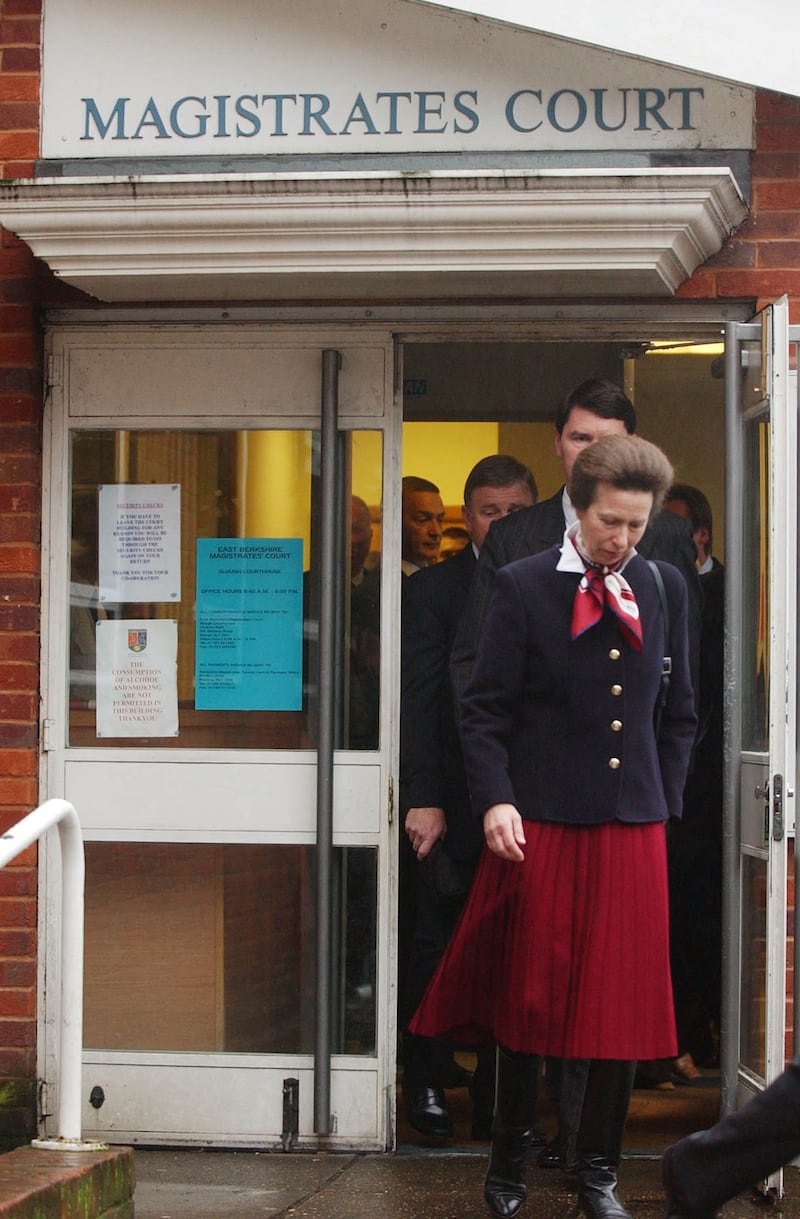 In 2002, Princess Royal Anne was summoned to appear before magistrates after being accused of keeping a dangerous dog after her English bull terrier dog Dotty bit two children in Windsor Great Park. PA