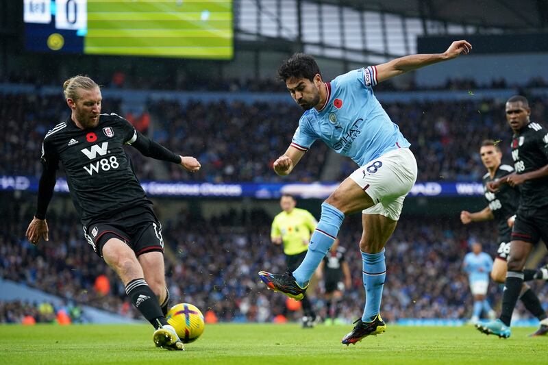 Ilkay Gundogan 7 – Mopped up in front of the defence and provided a beautifully weighted ball to assist Alvarez’s opening goal. AP