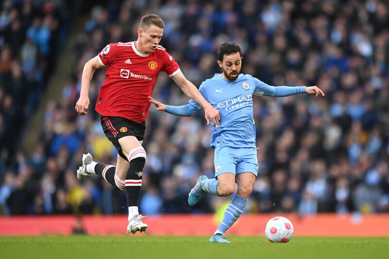 Scott McTominay - 5: Up against it in the first half. Blocked a 48th minute shot from Silva. Blocked a Foden pass into the box but slow to get back for City’s third. Or was it the fourth? Outclassed by a very good team. Like the rest. Getty