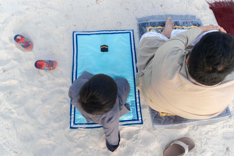 Worshippers at the Bur Dubai prayer ground.