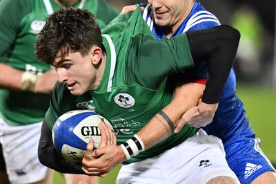 James McCarthy playing for Ireland against France in an under-20 Six Nations match in 2018. AFP