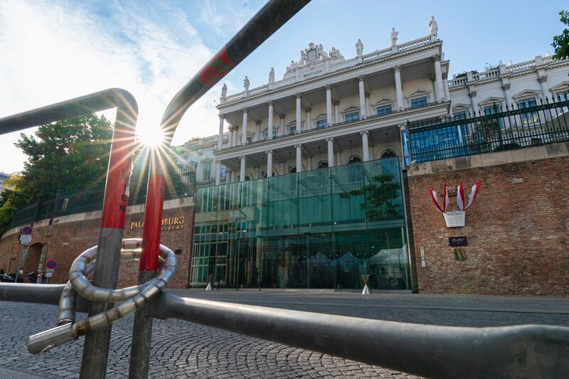 The Coburg palace in Vienna, Austria, where a new round of talks to revive the Iran nuclear deal began on Thursday. AP