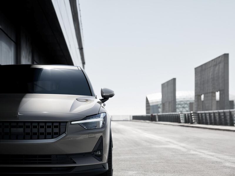 The Polestar 2 on display. Courtesy Polestar