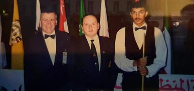 UAE SNOOKER TEAM WINNING 3RD GULF CHAMPIONSHIP BACK IN 1997
Mohamed Shehab, PJ Nolan , Republic of Ireland "European Head Coach" Doug