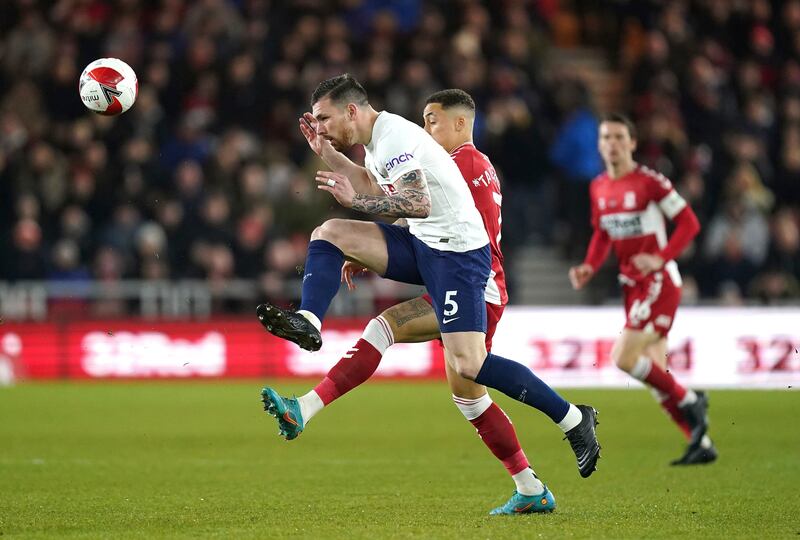 Pierre-Emile Hojbjerg – 5. Caught dawdling in the centre of the park, the Denmark international was easily dispossessed by Tavernier in the first half, before forcing a Spurs break to slow, allowing Boro to add numbers to their defence. PA