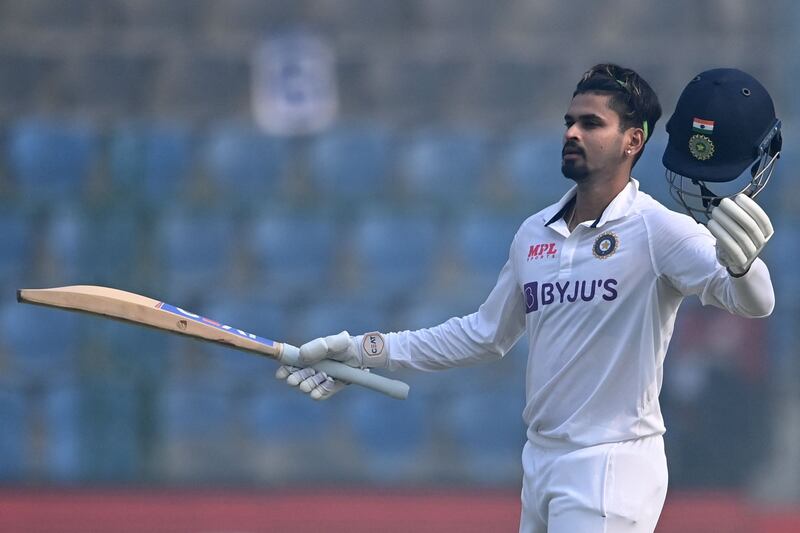 India's Shreyas Iyer scored a century on debut. AFP