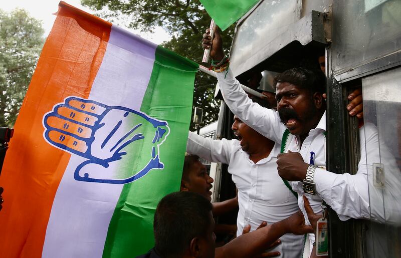 Indian National Congress accuses Prime Minister Narendra Modi’s government of turning the country into an autocracy. EPA