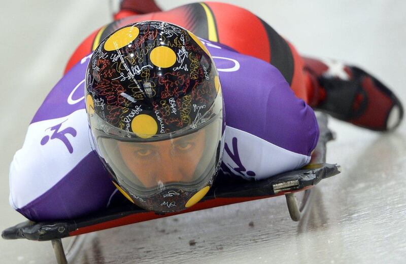 Spaniard Ander Mirambell's helmet takes on a pop-art feel. Lionel Bonaventure / AFP