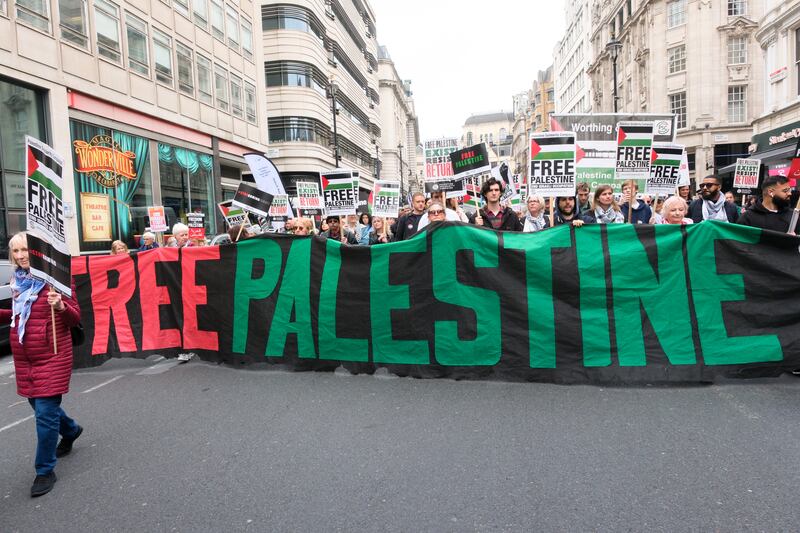 A Free Palestine march in London. Getty Images