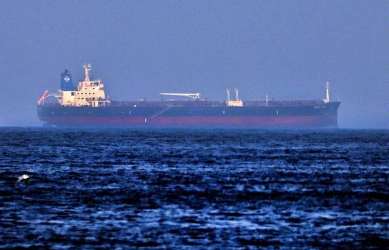 The Israeli-linked, Japanese-owned tanker 'Mercer Street' floats off the port of Fujairah in the UAE. AFP