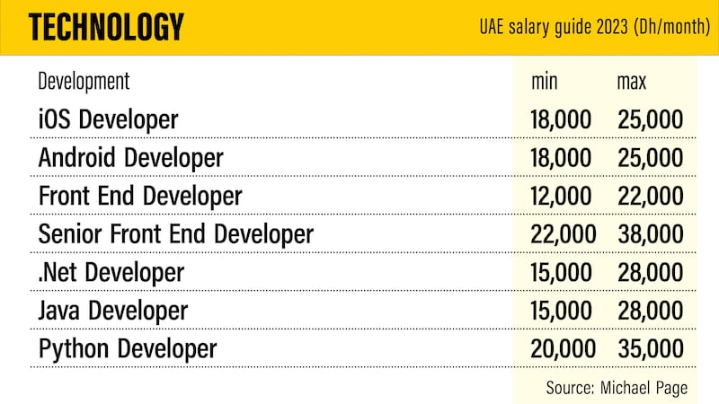 UAE salary guide 2023