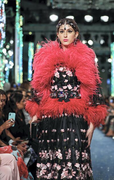 Dubai, U.A.E., October 7,  2018. Dolce & Gabbana Fashion Show, Dubai Mall.
Victor Besa / The National
Section:  Fashion
Reporter:  Selina Denman