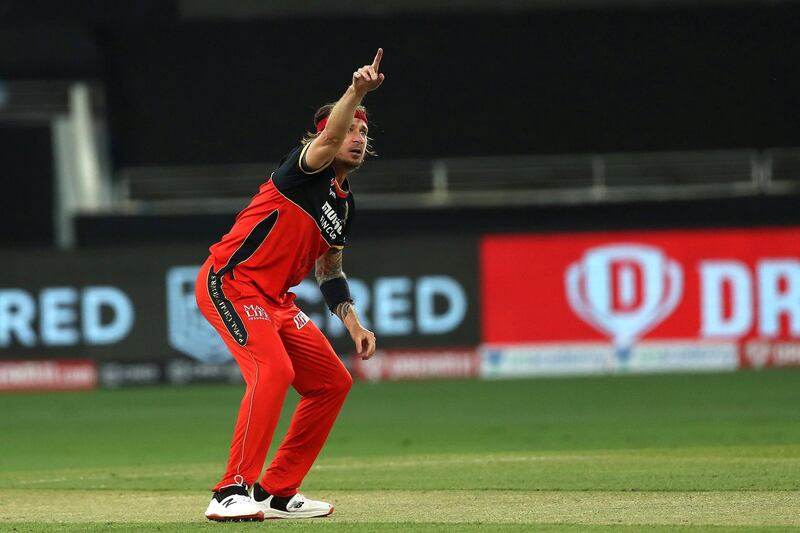 Dale Steyn of Royal Challengers Bangalore appeals for the wicket of KL Rahul captain of Kings XI Punjab during match 6 of season 13 of the Dream 11 Indian Premier League (IPL) between Kings XI Punjab and Royal Challengers Bangalore held at the Dubai International Cricket Stadium, Dubai in the United Arab Emirates on the 24th September 2020.  Photo by: Ron Gaunt  / Sportzpics for BCCI