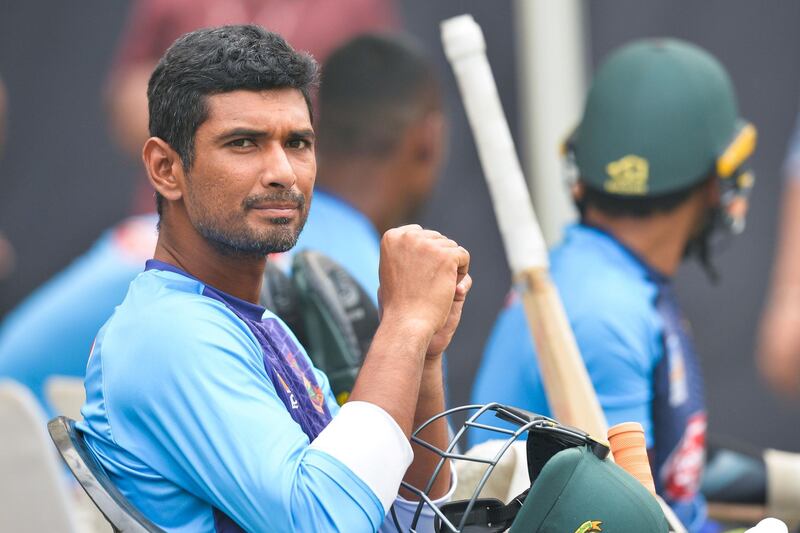 Bangladesh's Mahmudullah waits for his turn to bat as concerns grew about the scheduling of the match in Delhi during the city's peak pollution phase. AFP