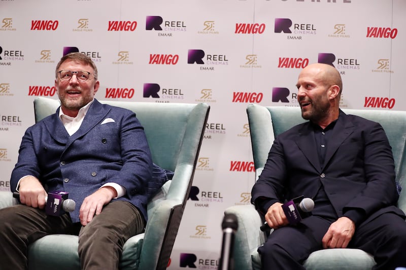 Director Guy Ritchie and actor Jason Statham in Dubai for the premiere of their new film Operation Fortune: Ruse de Guerre at Reel Cinemas, The Dubai Mall. All photos: Chris Whiteoak / The National