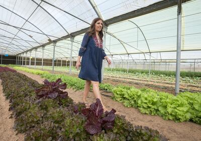 SHARJAH, UNITED ARAB EMIRATES - Elena Kinane founder of Greenheart Organic Farm at her farm in Sharjah.  Leslie Pableo for The National for Melanie Swan's story