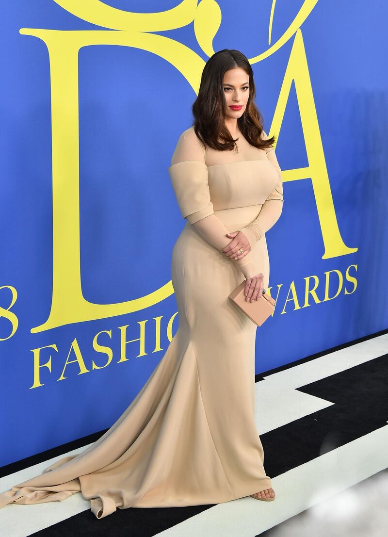 Ashley Graham in Vera Wang. AFP