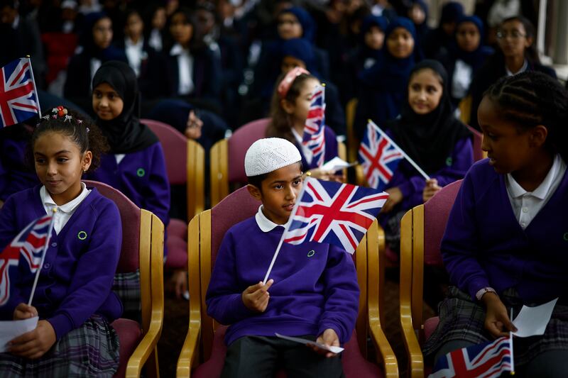 Muslim community leaders from London and elsewhere in the UK attended a service at the mosque. Getty Images