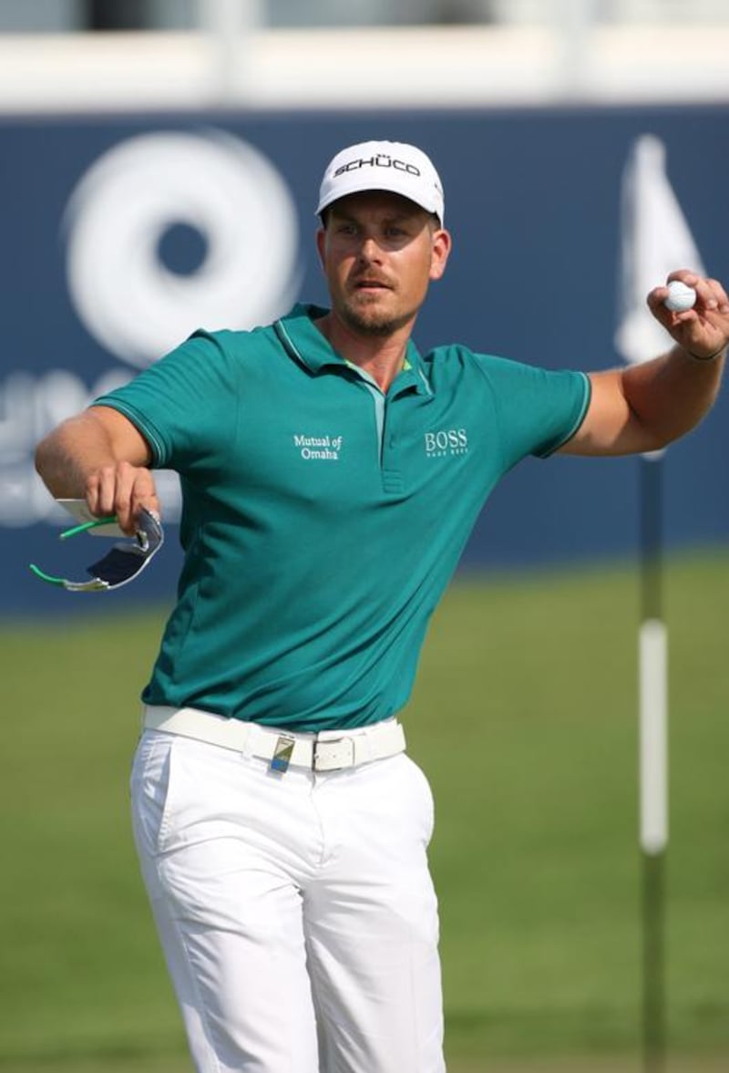 Race to Dubai rankings leader Henrik Stenson of Sweden lives a golf ball throw away from Graeme McDowell, Justin Rose and Ian Poulter, who stand 2-4 in the standings, at the Lake Nona community in Orlando, Florida. Pawan Singh / The National 