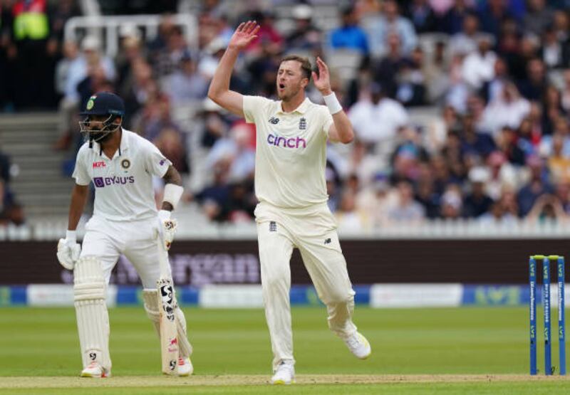 England's Ollie Robinson battled hard at Lord's.