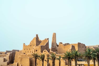 Silhouette of Salwa Palace in At-Turaif in Ad Diriyah. Photo by Meshari Almuhanna / DGDA