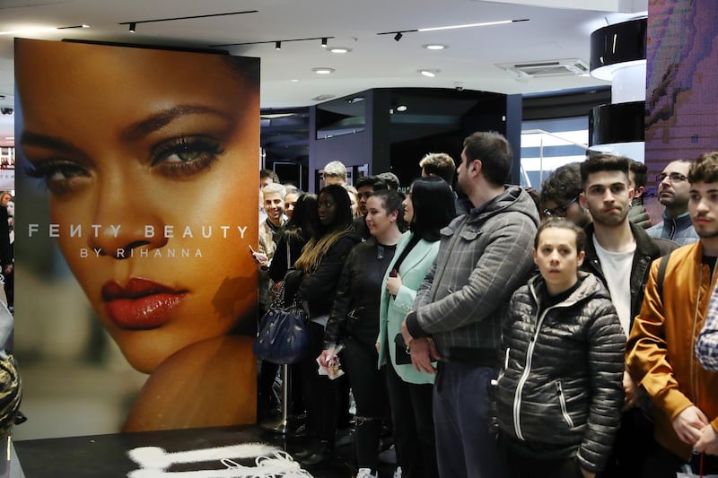 MILAN, ITALY - APRIL 05:  General view of Sephora loves Fenty Beauty by Rihanna store event on April 5, 2018 in Milan, Italy.  (Photo by Vittorio Zunino Celotto/Getty Images for Sephora loves Fenty Beauty by Rihanna store event )