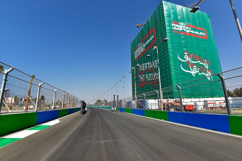 The Jeddah Corniche Circuit that is expected to host the Saudi Arabian Grand Prix in the Saudi Red Sea resort of Jeddah. AFP