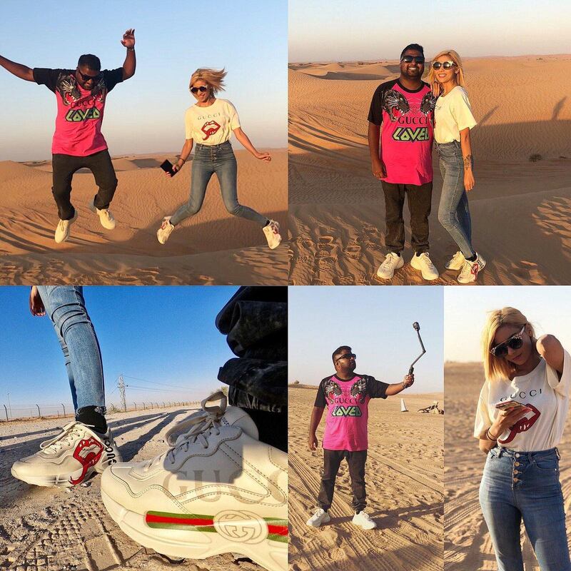 South African producer Sketchy Bongo in the Dubai desert on January 21. Twitter / Sketchy Bongo