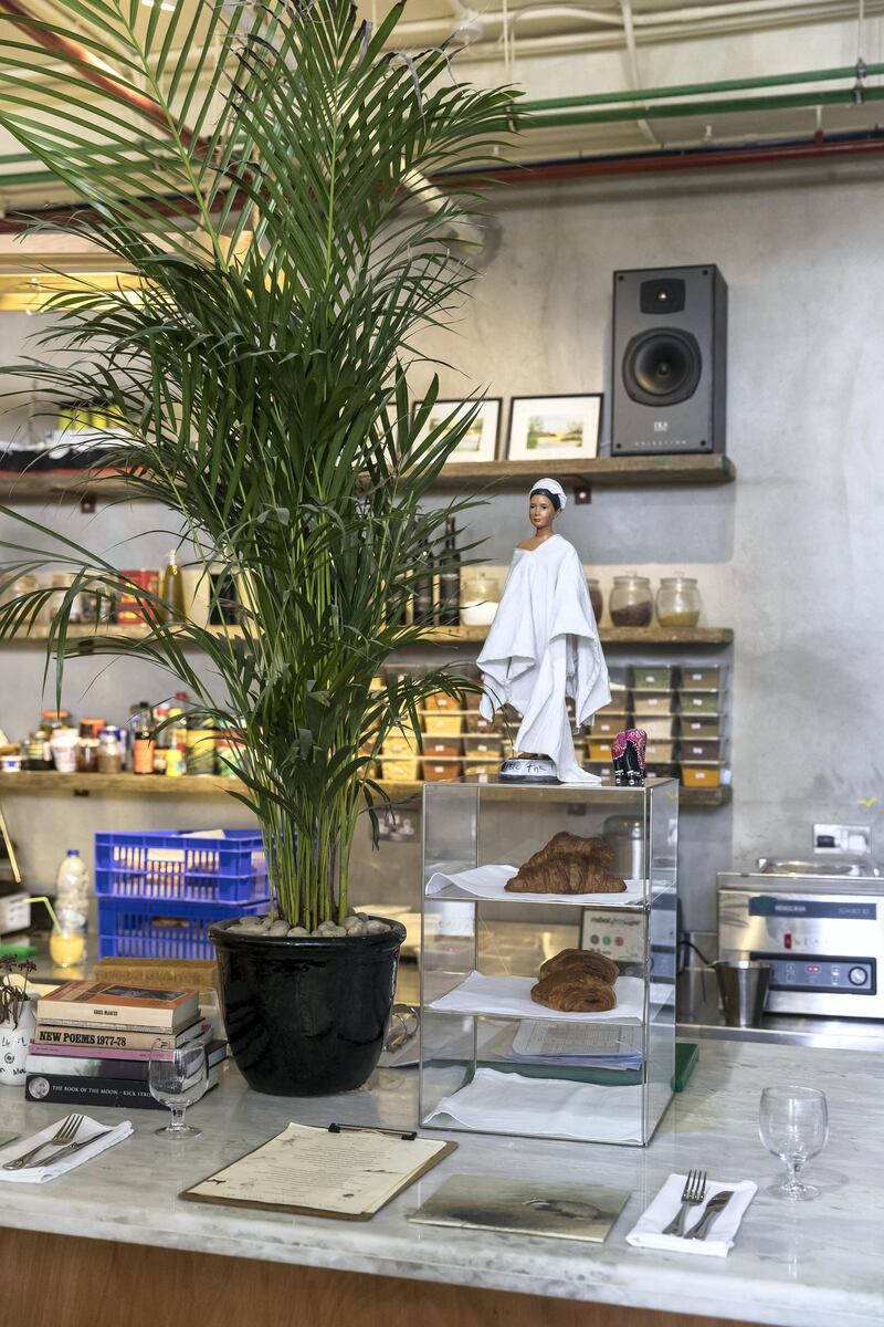 DUBAI, UNITED ARAB EMIRATES. 28 JANUARY 2018. Cabin, a restaurant and cafe that's also an art studio and a store located in Barsha South. (Photo: Antonie Robertson/The National) Journalist: Hala Khalaf. Section: Weekend.