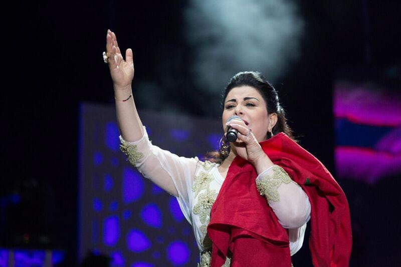 Latifa Raafat performing as part of the Mawazine Festival in Rabat Morocco.