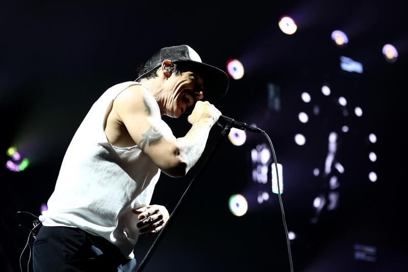 AUCKLAND, NEW ZEALAND - MARCH 08: Anthony Kiedis of the Red Hot Chili Peppers performs at Spark Arena on March 08, 2019 in Auckland, New Zealand. (Photo by Hannah Peters/Getty Images)