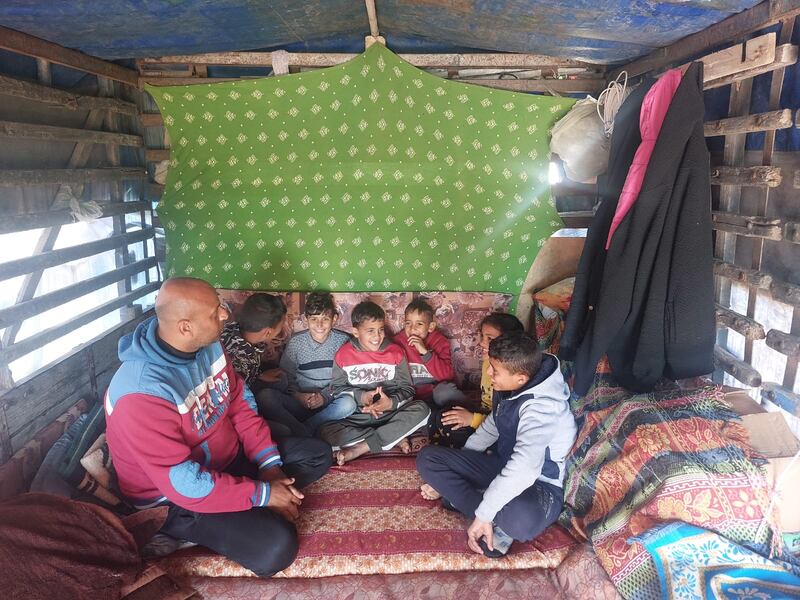 The Safi family have little to shield them from the cold nights as temperatures drop in Al Mawasi, a small part of Gaza that has been declared a so-called "safe zone" by Israel.