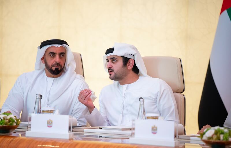 Sheikh Saif with Sheikh Maktoum at the meeting