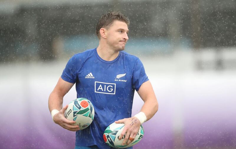 New Zealand's Beauden Barrett will form the backbone of their charge towards a third straight World title. Reuters