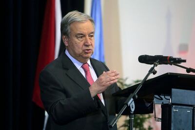 UN Secretary General Antonio Guterres says climate-change action cannot be further delayed. AFP