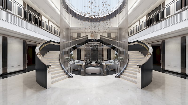 The entrance to the XLV Residence in Emirates Hills. All images courtesy Select Group.