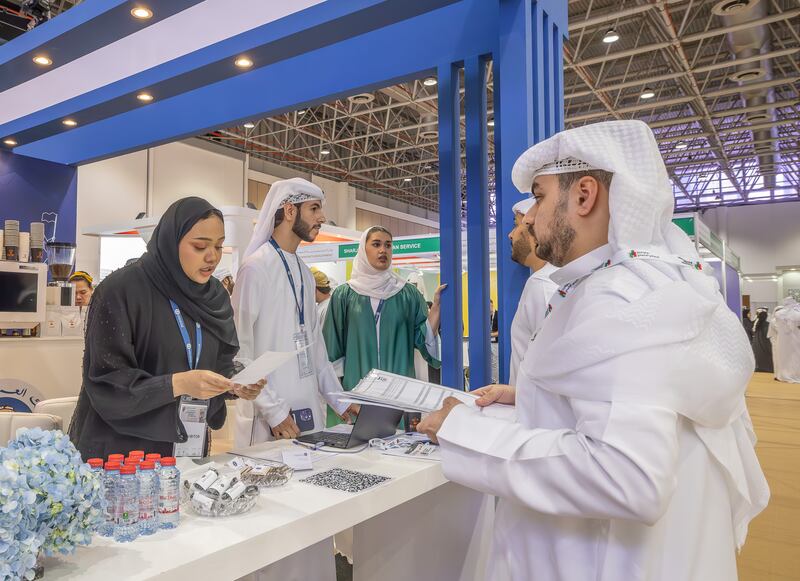 There are currently 95,000 Emiratis employed by the private sector, according to the latest figures. Photo: Sharjah Job Fair