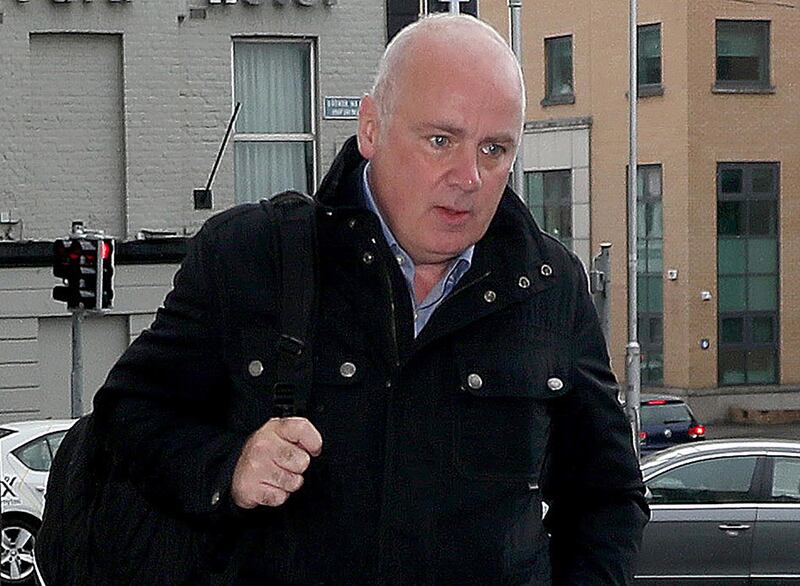 Former CEO of Anglo Irish Bank, David Drumm, arrives at Dublin Circuit Criminal Court in Dublin, Ireland on June 20, 2018. Drumm was on Wednesday jailed for six years for conspiracy to defraud and false accounting. At an earlier hearing, Drumm had been found guilty of fraud and false accounting whilst working at Anglo Irish Bank, whose rapid fall from grace epitomised the Irish financial collapse. He was accused of transferring huge sums between his bank and another financial institution, sometimes only for a few hours, to make the bank's balance sheet look better than it was. / AFP / STRINGER
