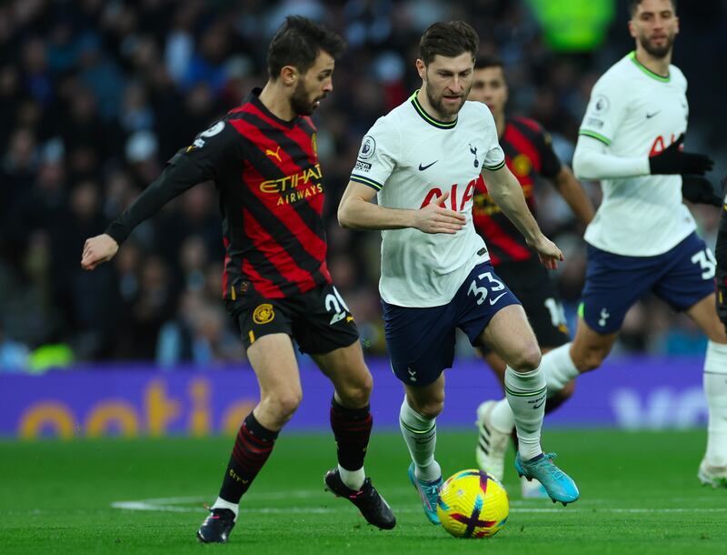 Ben Davies 7: Solid at back against City’s dangerous set of attacking players. Sent near-post header from corner just over bar just before hour mark. EPA