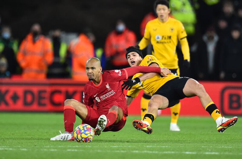 Fabinho – 6. The Brazilian was involved in a battle with the opposition midfield and put in a shift. It was hard work and he got little chance to show off his attacking qualities. PA