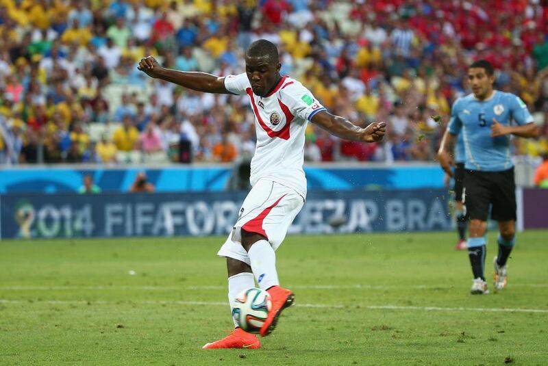 Joel Campbell shown during the 2014 World Cup, where he helped Costa Rica reach the quarter-finals. Robert Cianflone / Getty Images / June 14, 2014