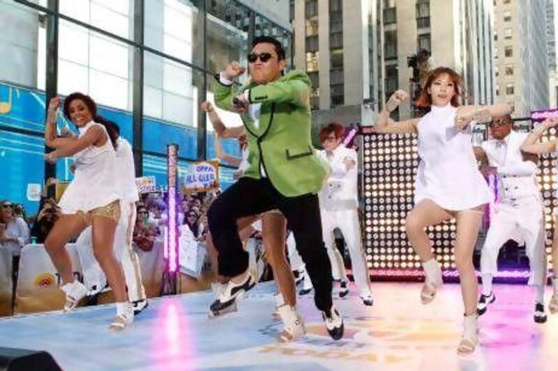 South Korean rapper Psy performs his massive K-pop hit Gangnam Style live on NBC's Today show on Friday, September 14, in New York. Jason DeCrow / Invision / AP