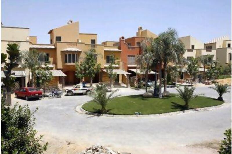 A view of luxurious houses at the gated community city of Palm Hills, 20km west of Cairo. A 2004-2008 property boom that provided homes for the wealthy elite helped Egypt weather a global downturn. But a glut of luxury developments being delivered through 2011 means developers need to switch to middle-class properties.