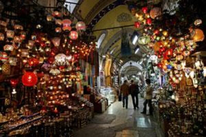 The Ottoman-era Grand Bazaar in Istanbul, Turkey, is one of the oldest and largest covered markets in the world.